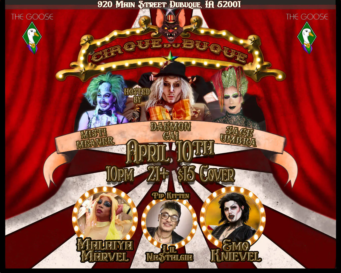 Cirque Dubuque at The Goose event banner