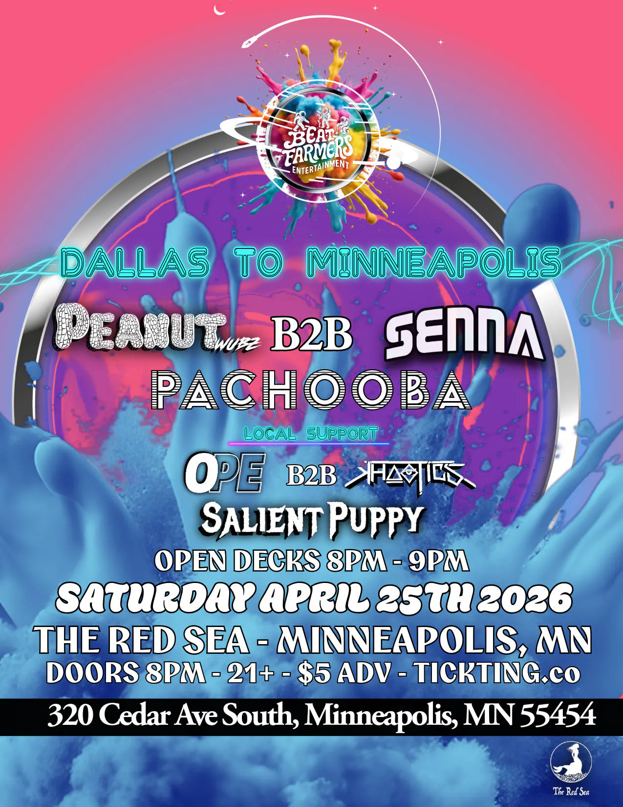 Beat Farmers Presents: DALLAS TO MINNEAPOLIS W/ Local Support event banner