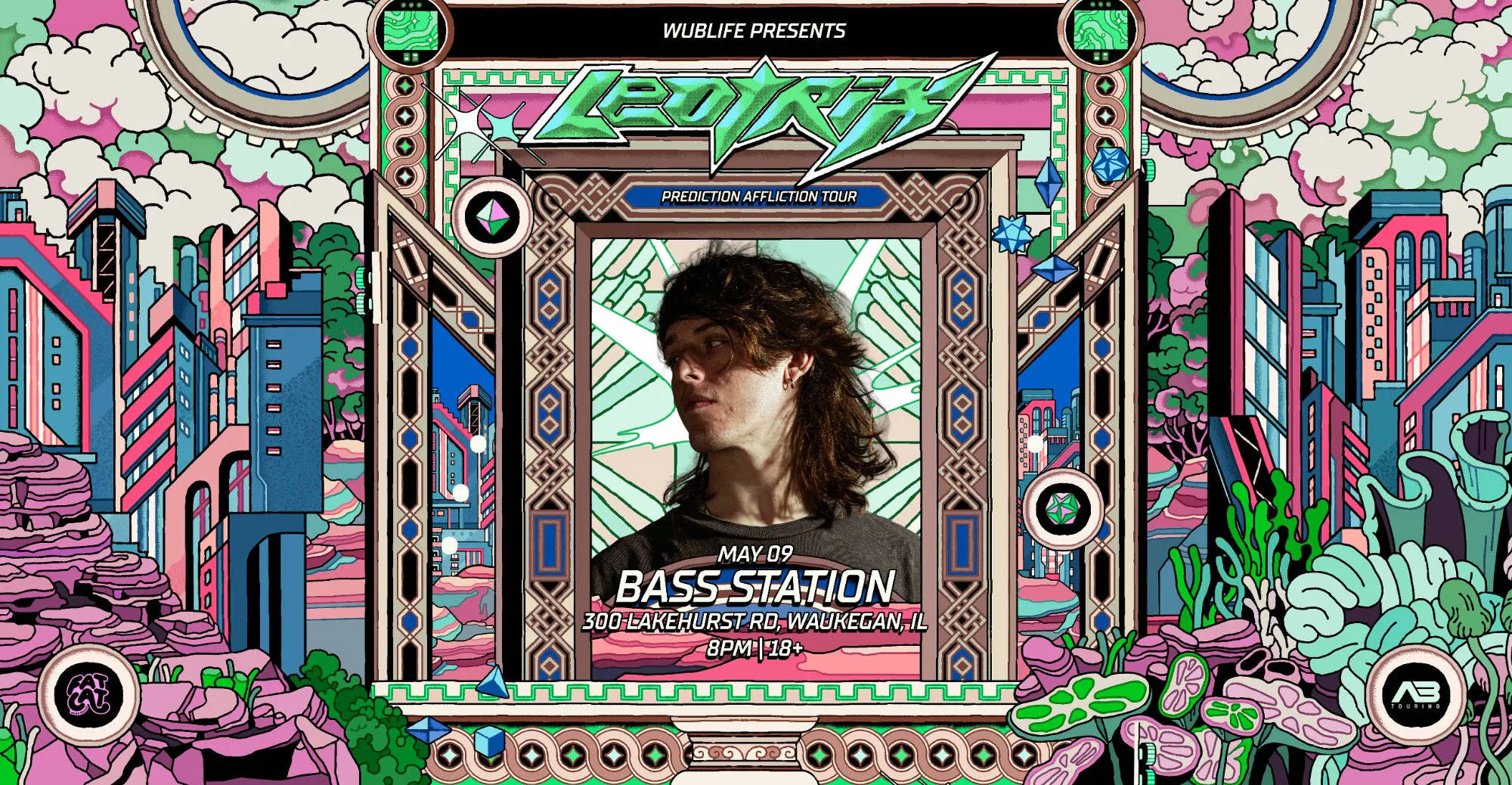 LEOTRIX's PREDICTION AFFLICTION TOUR AT BASS STATION event banner
