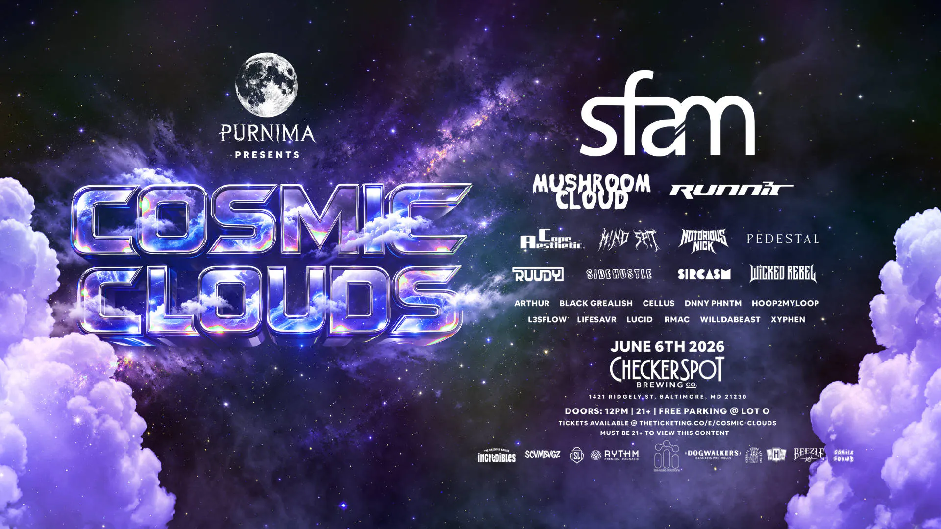 COSMIC CLOUDS event banner