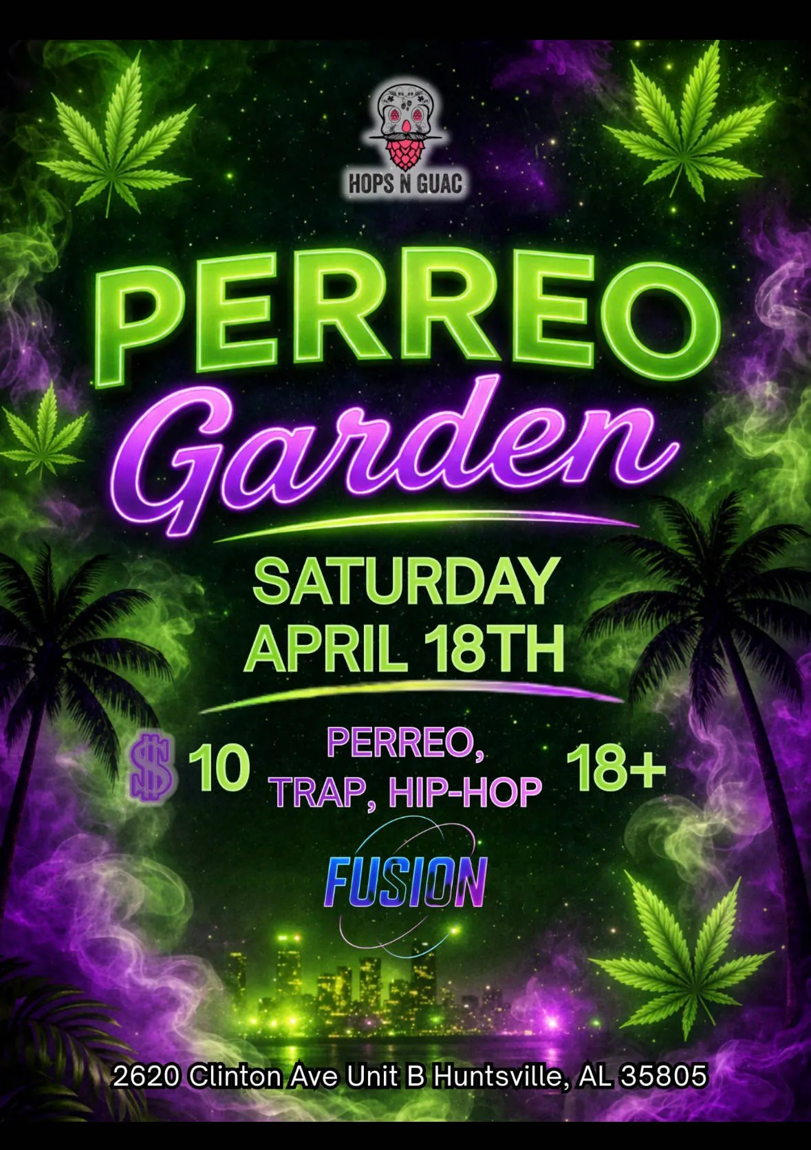 PERREO GARDEN event banner