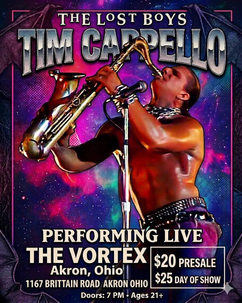 Tim Cappello Headlines The Vortex event banner