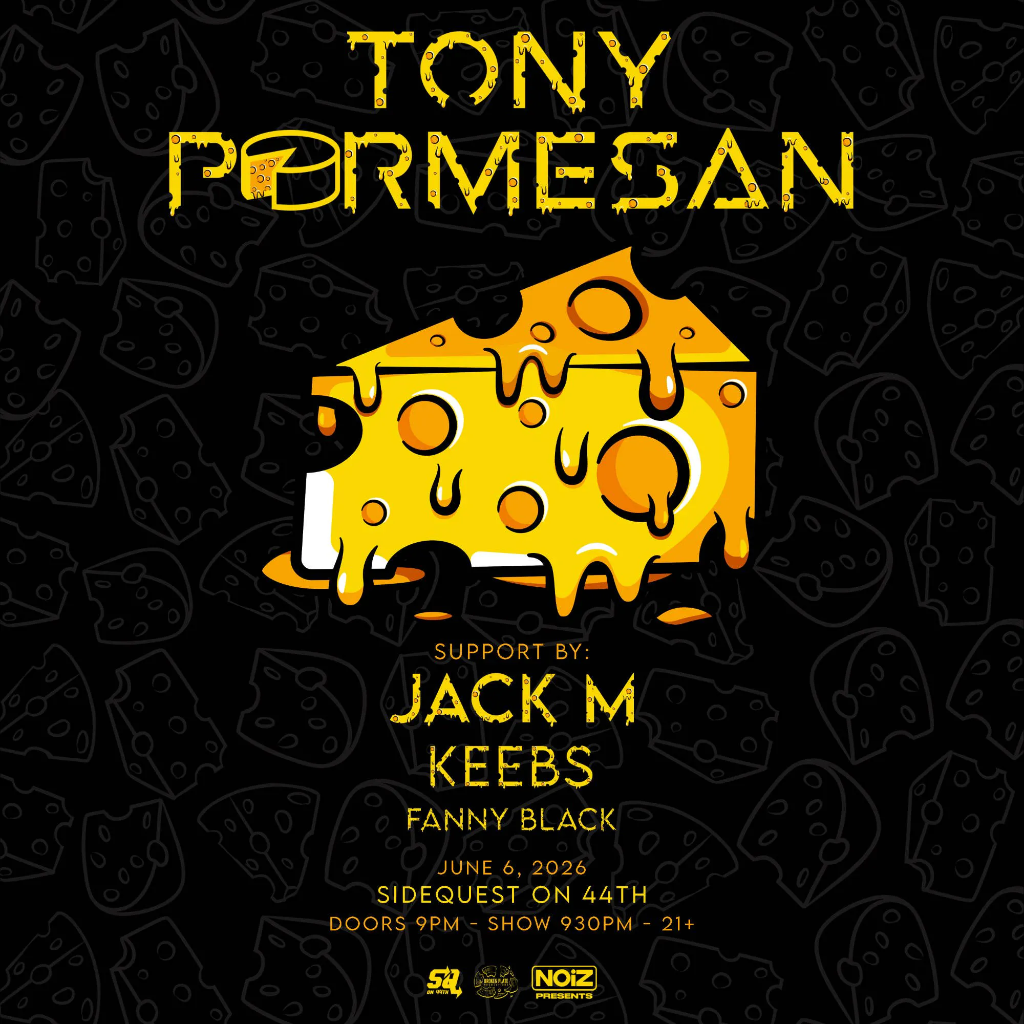 Tony Parmesan event banner