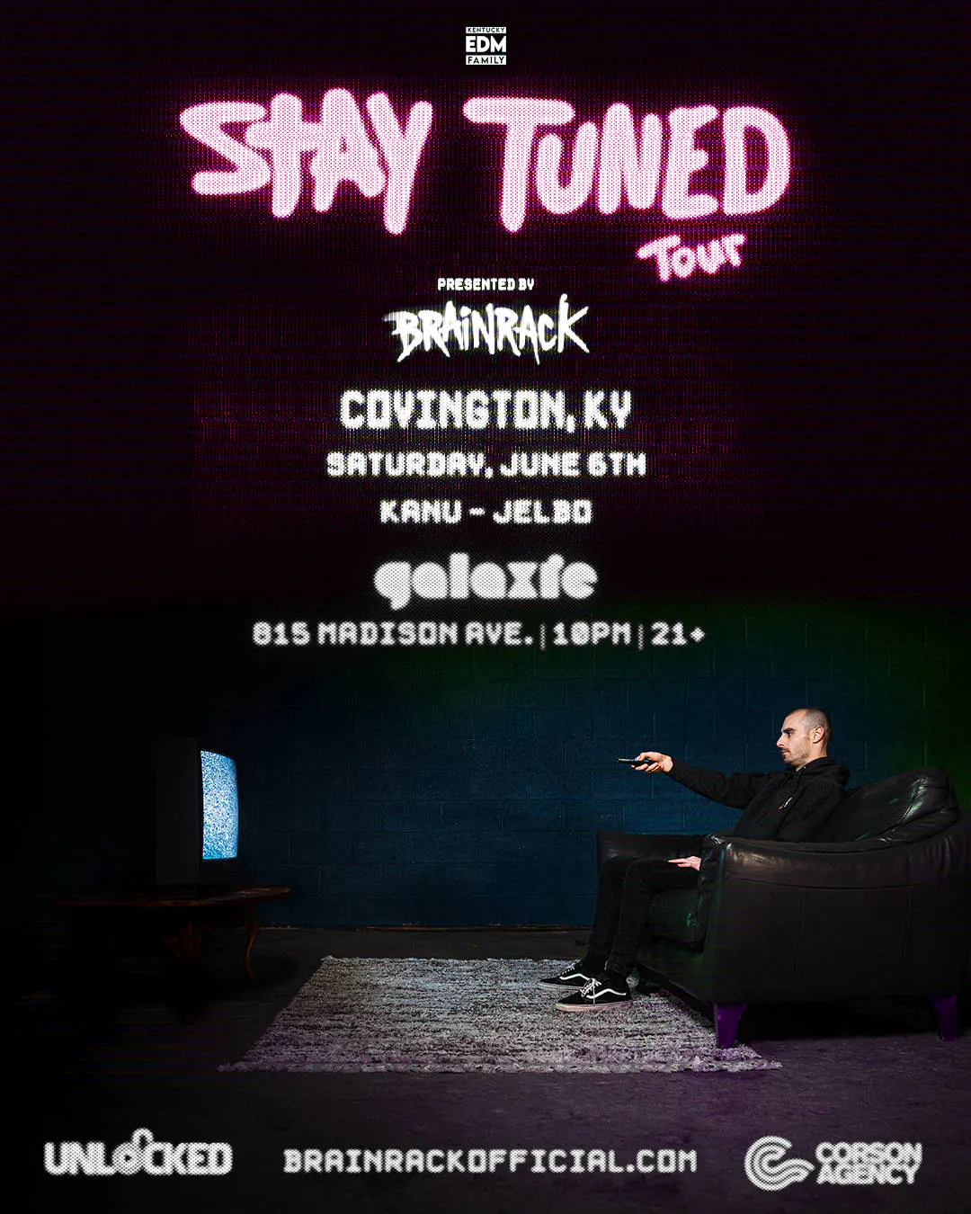 Brainrack: Stay Tune Tour w/ Kanu & Jelbo event banner