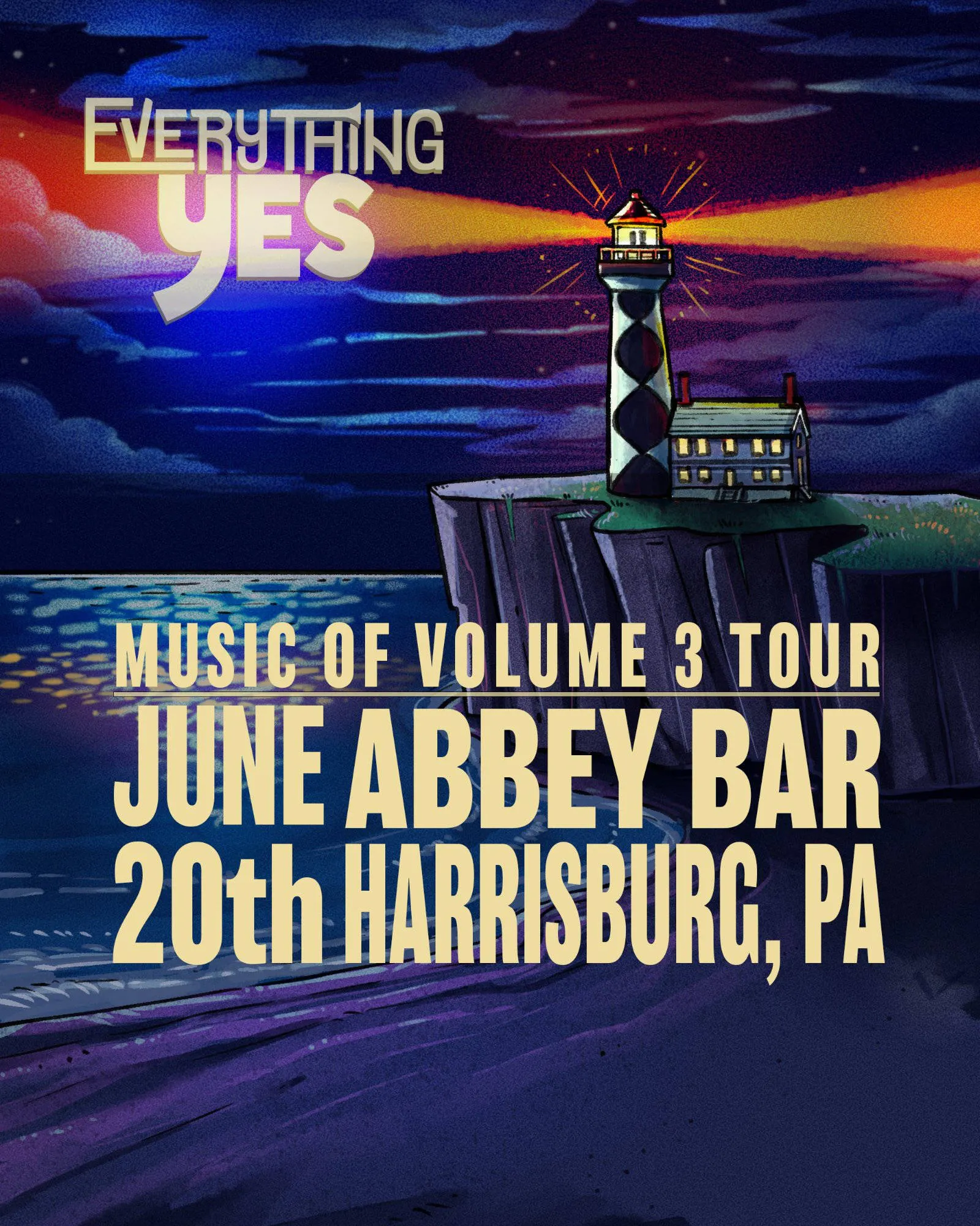 Everything Yes at The Abbey Bar | Harrisburg PA event banner