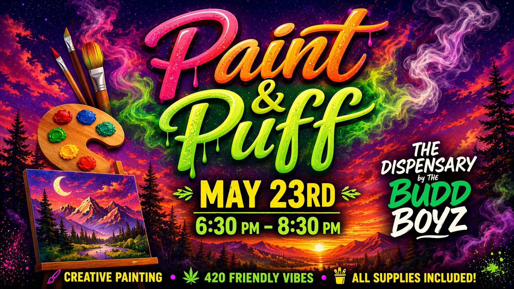 Paint & Puff With The BuddBoyz event banner