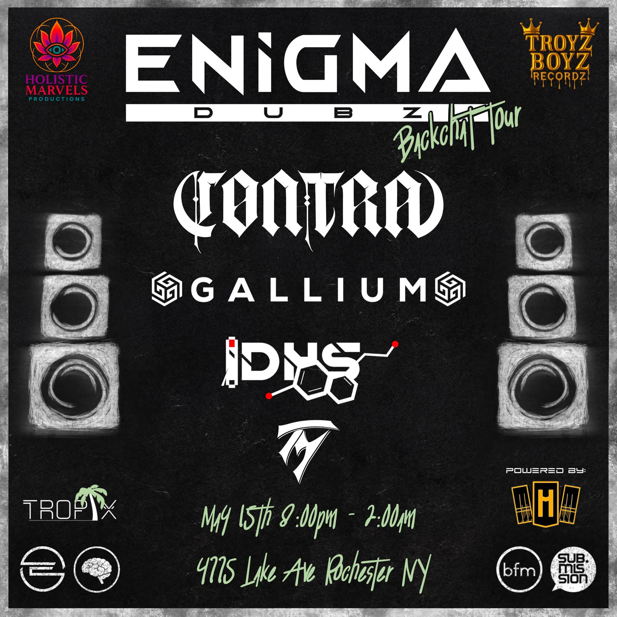 Enigma Dubz Backchat Tour event banner
