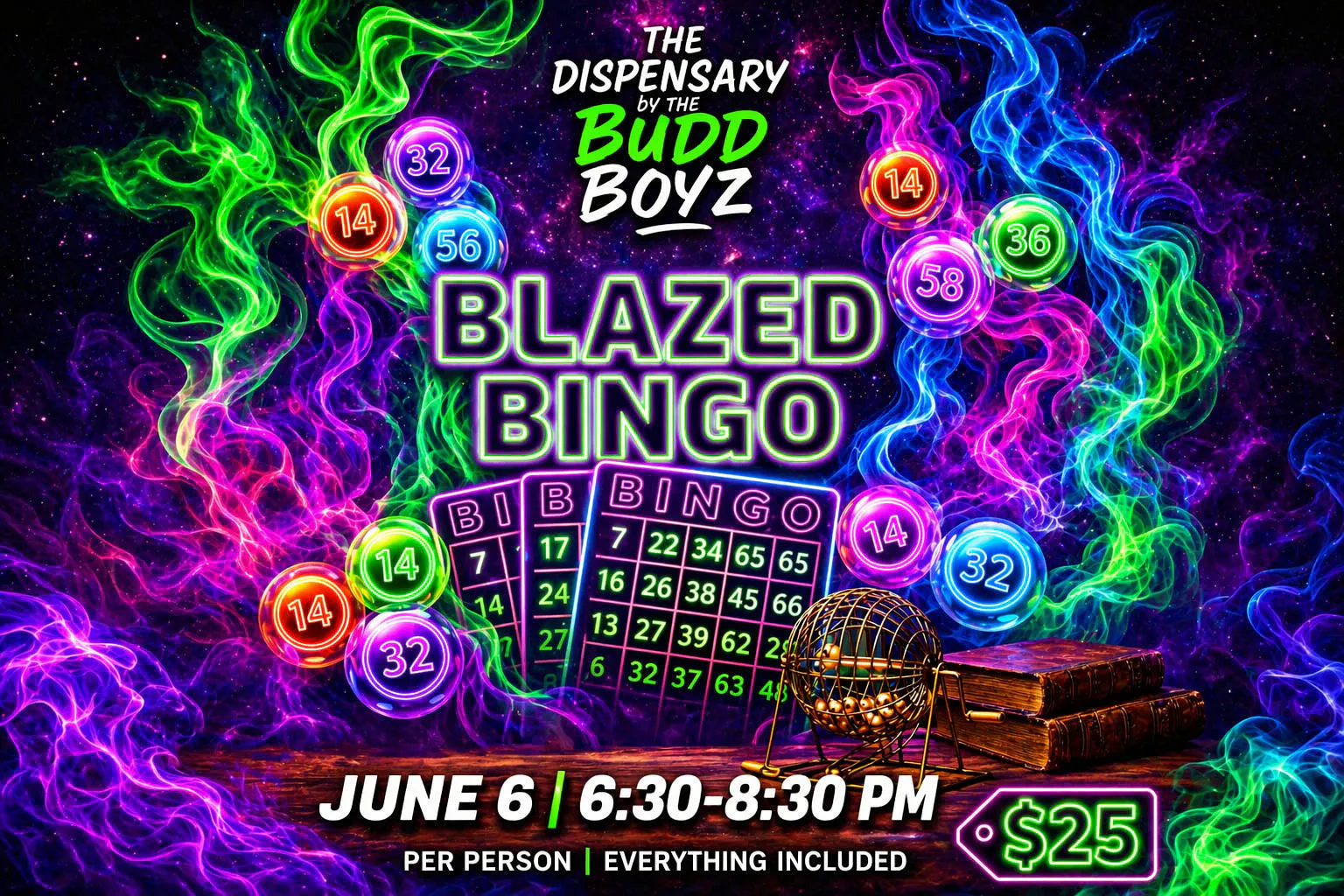 Blazed Bingo With The Buddboyz event banner