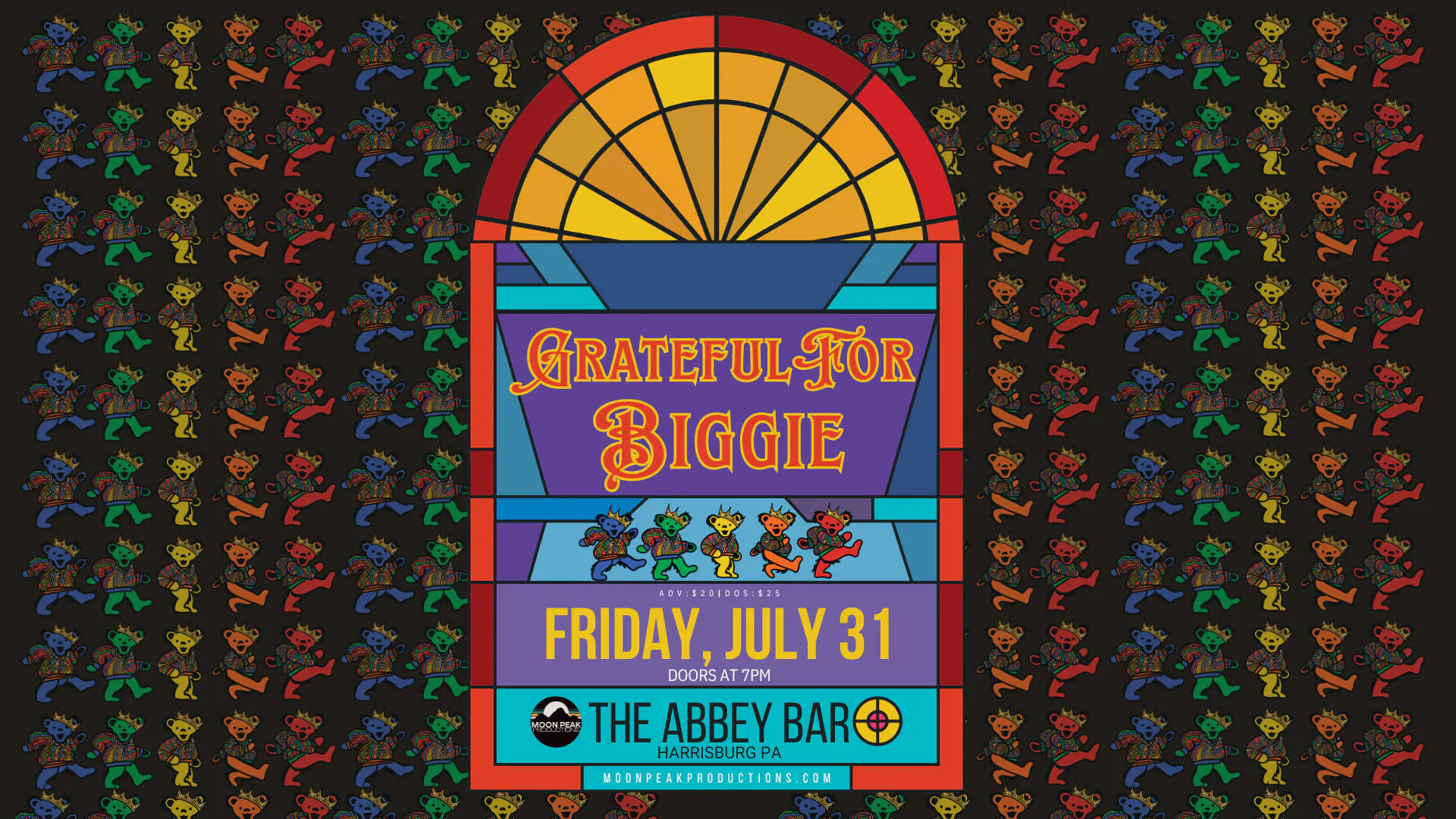 Grateful For Biggie at The Abbey Bar | Harrisburg PA event banner