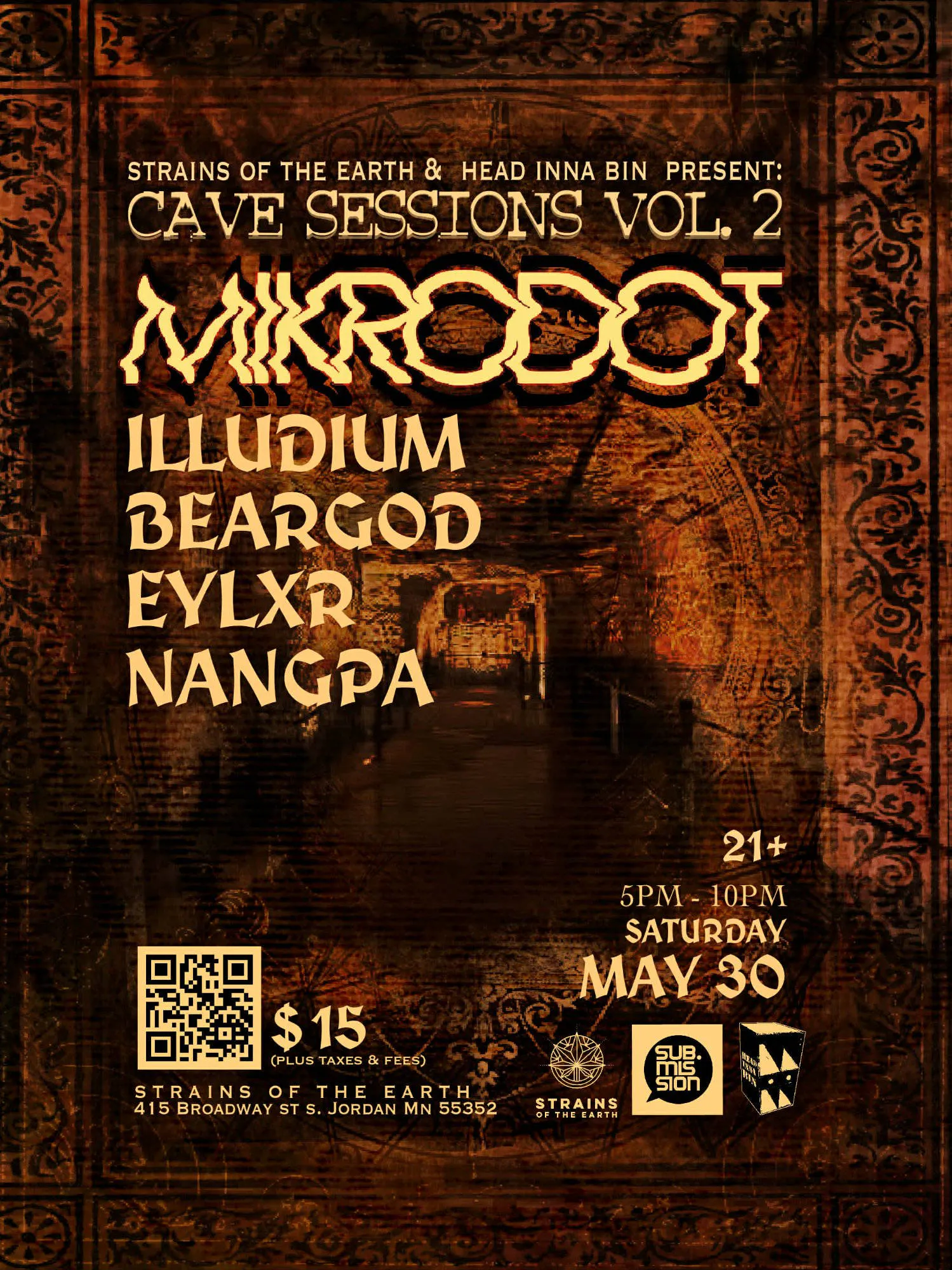 CAVE SESSIONS featuring MIKRODOT event banner