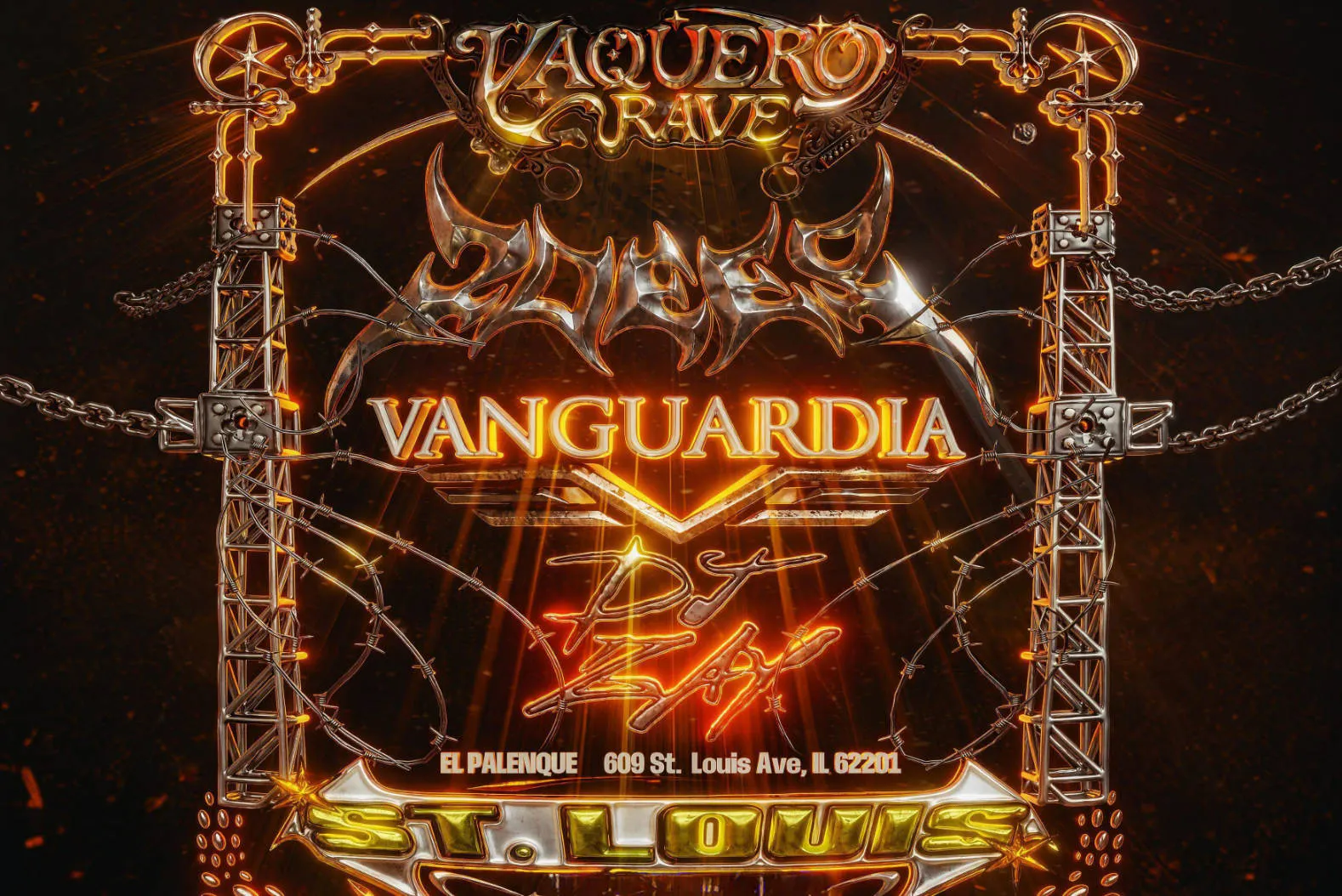 VAQUERO RAVE event banner