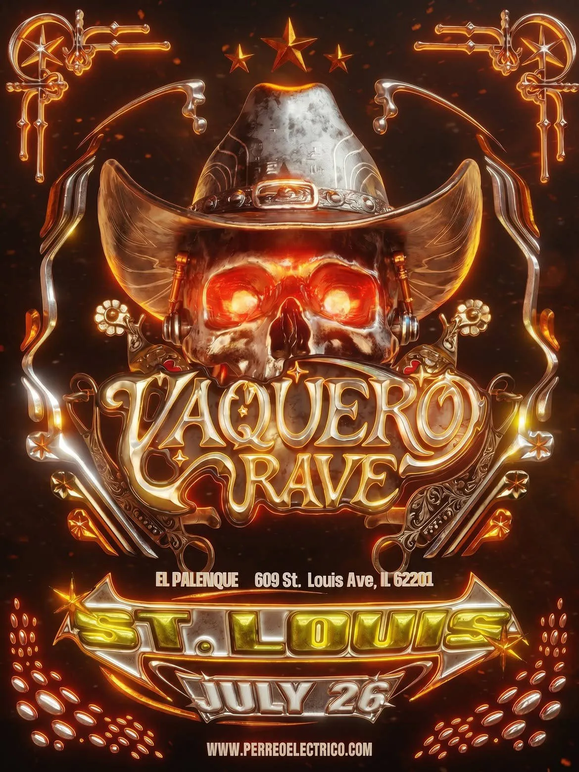 VAQUERO RAVE event banner