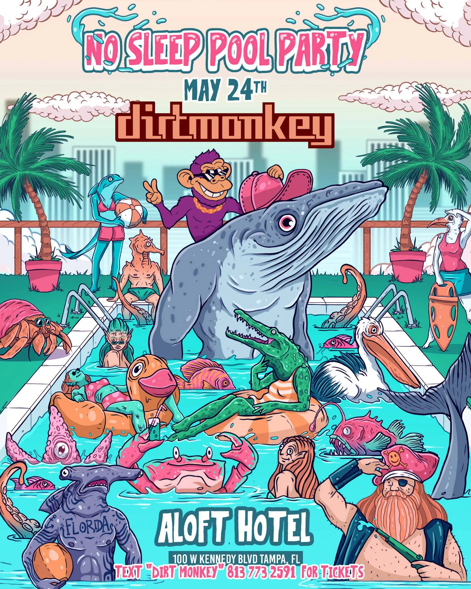 No Sleep Pool Party: Dirt Monkey event banner