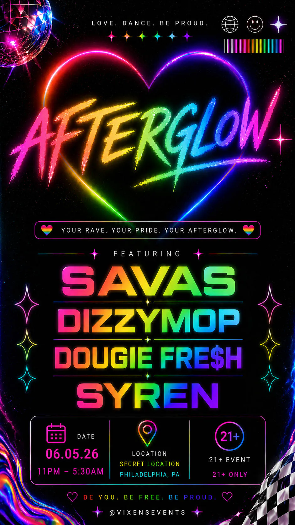 AFTERGLOW event banner
