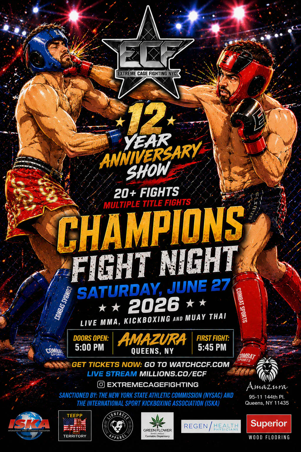 ECF 12th Anniversary Fight Night event banner