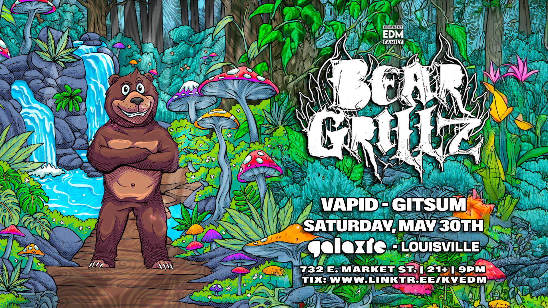 Bear Grillz w/ Vapid & Gitsum at Galaxie - Louisville event banner
