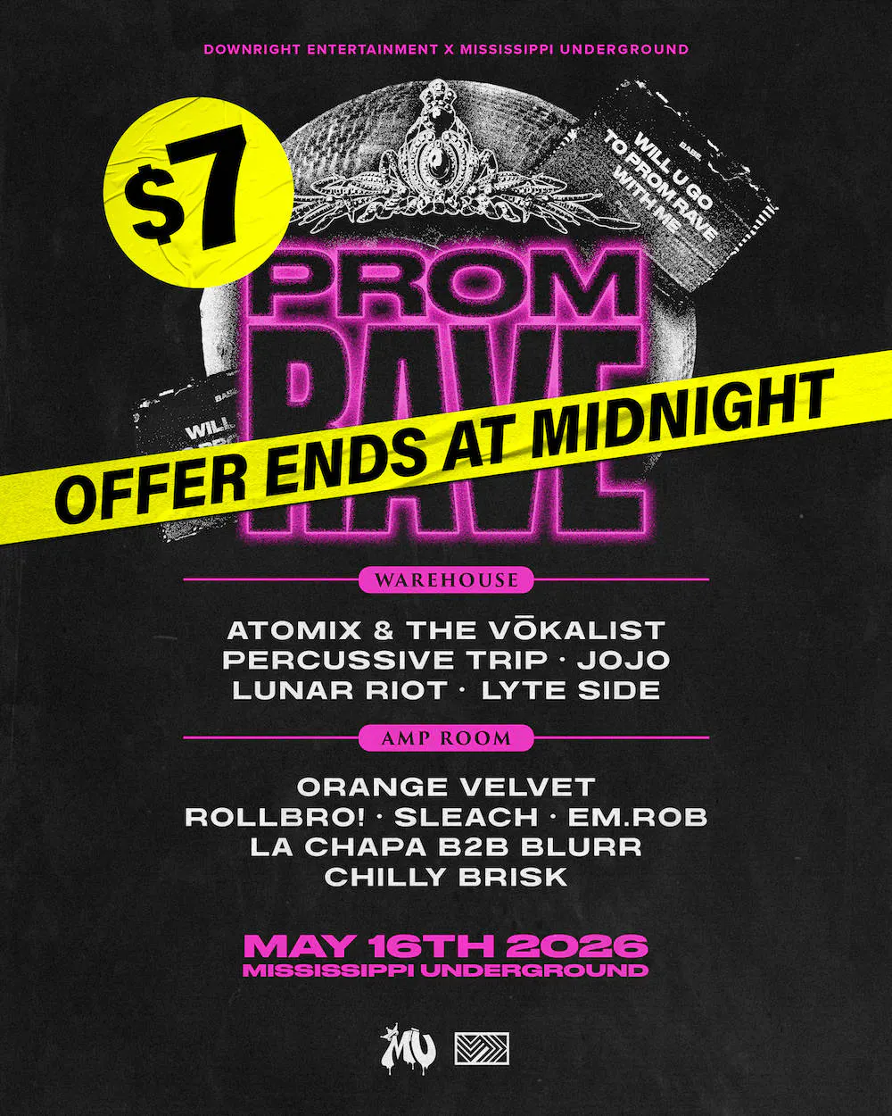 PROM RAVE event banner