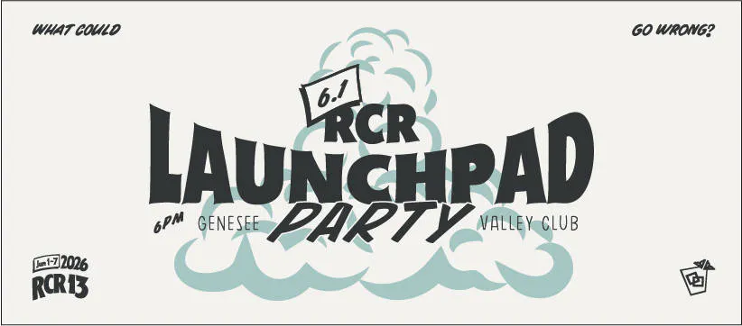 RCR Launchpad Party event banner