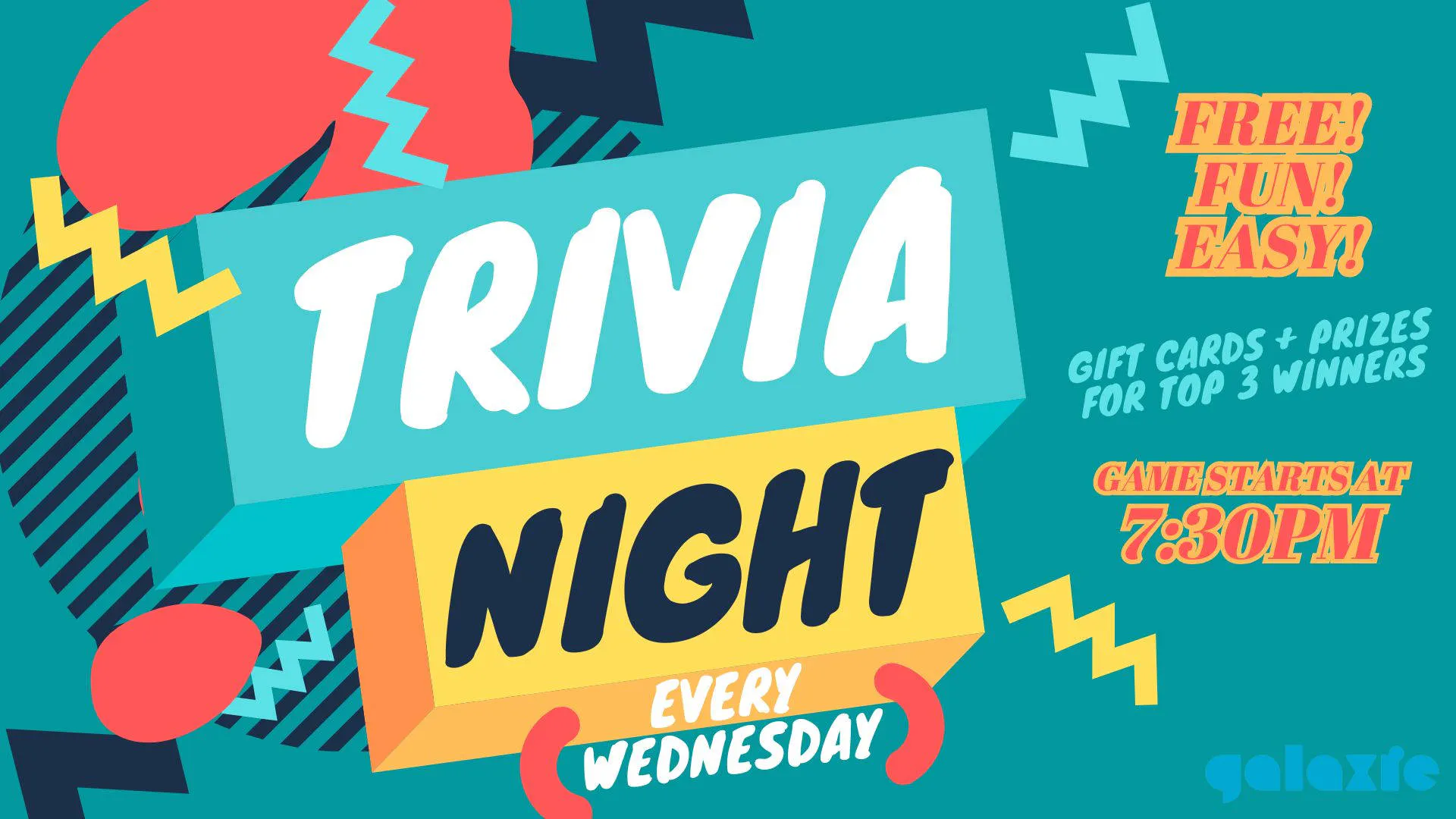 Wednesday Trivia at Galaxie! event banner