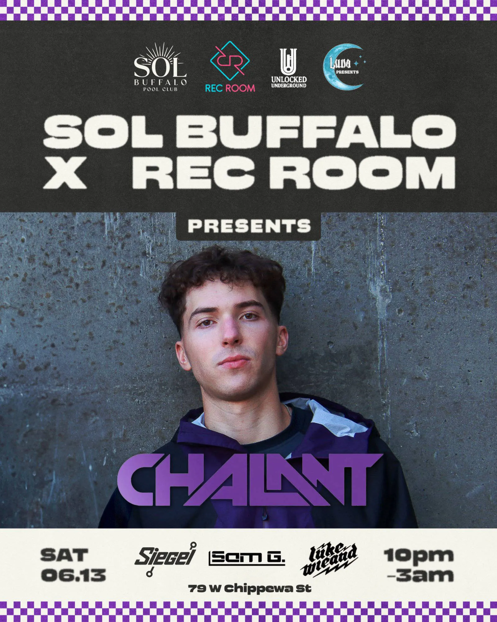 CHALANT – SOL Buffalo x Rec Room event banner