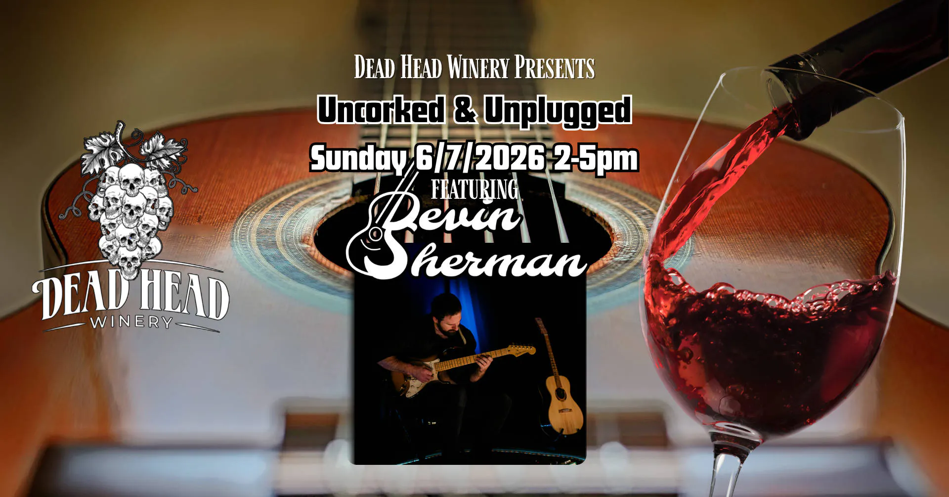 Uncorked & Unplugged feat. Devin Sherman event banner