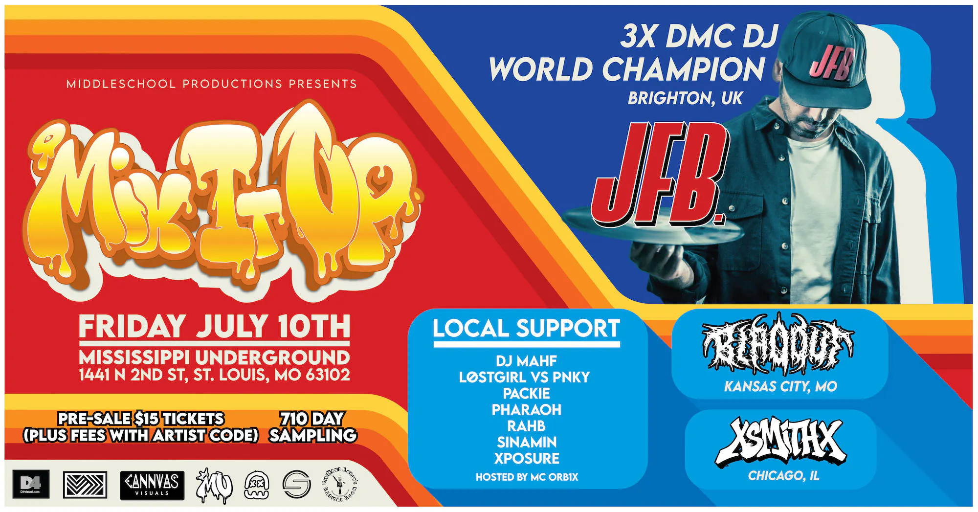 MIX IT UP ft JFB, Blaqout, XsmithX and more event banner