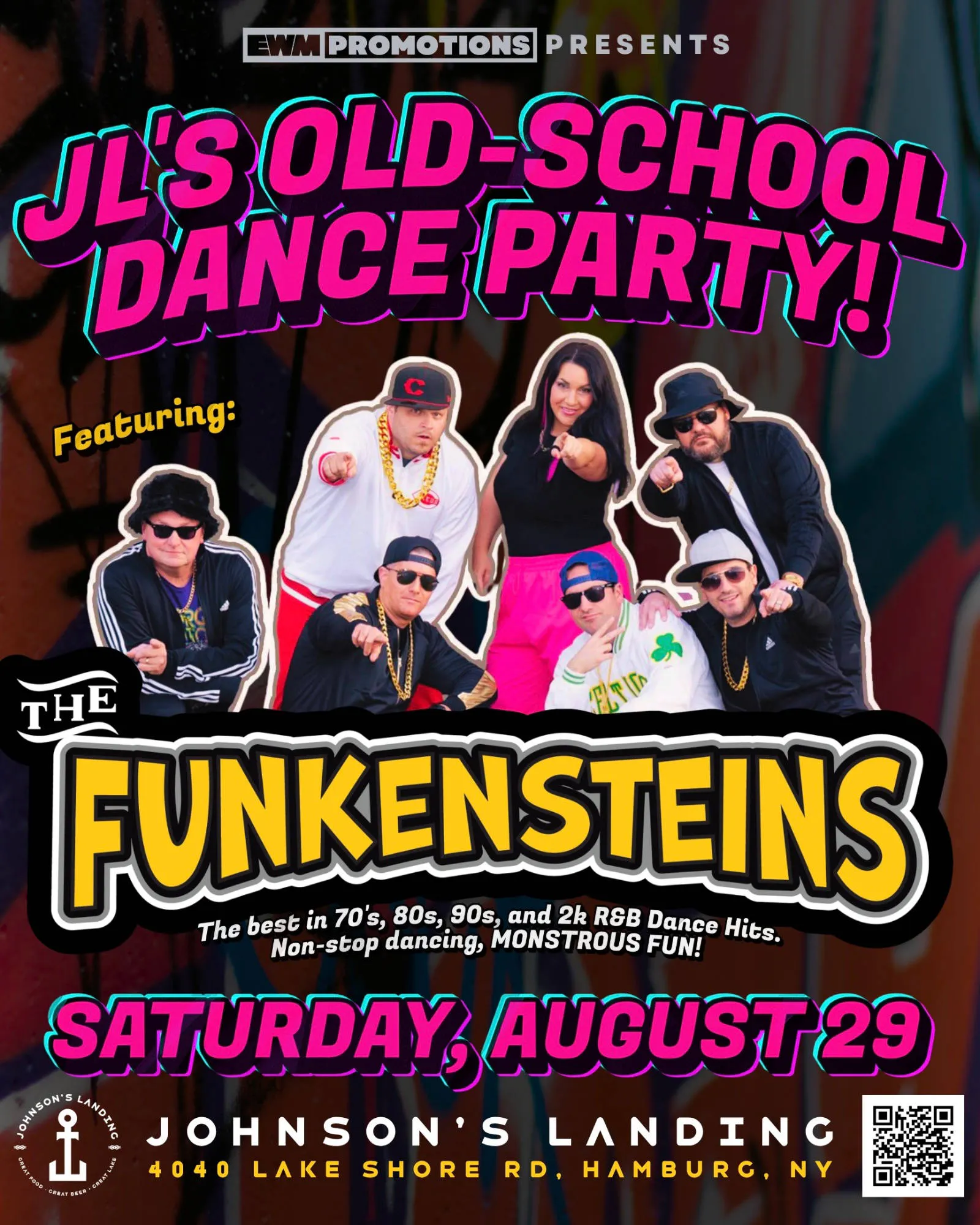Old School Dance Party with THE FUNKENSTEINS at Johnson's Landing! event banner