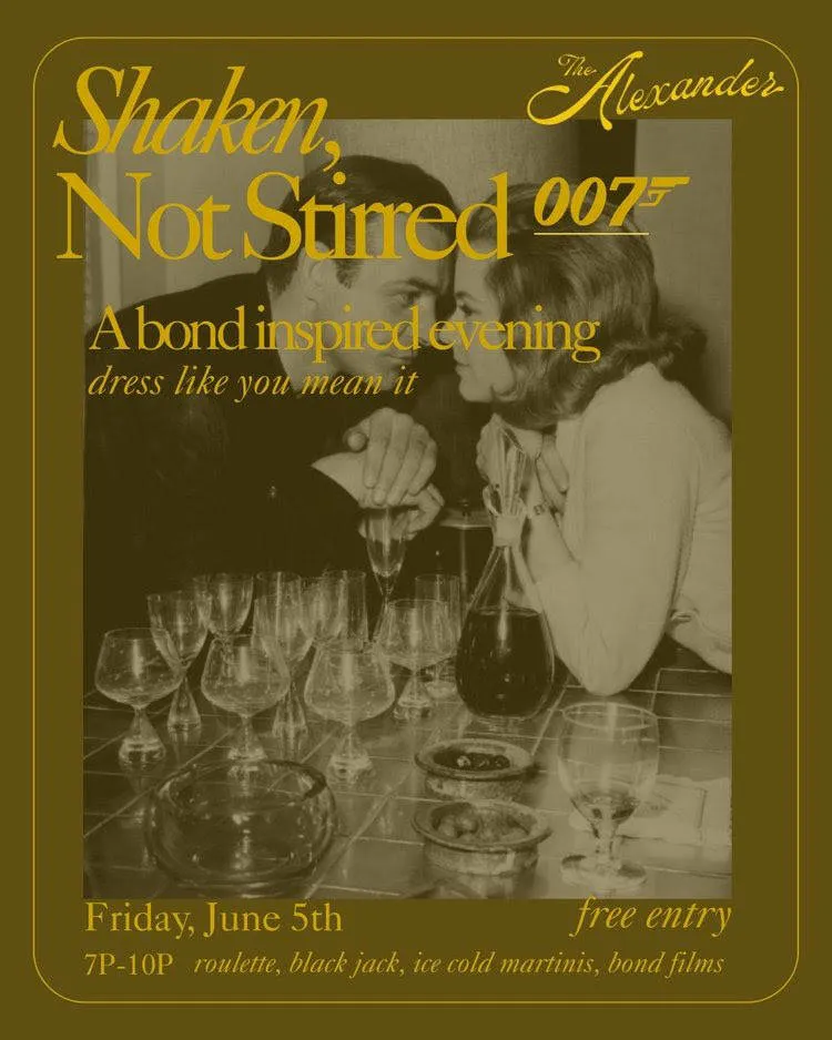 Shaken, Not Stirred event banner