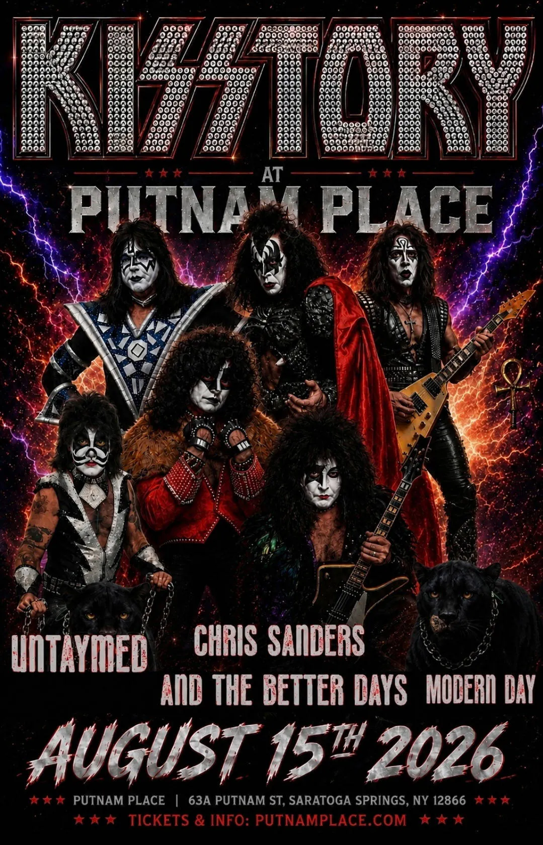 Kisstory live at Putnam Place Saturday August 15th event banner