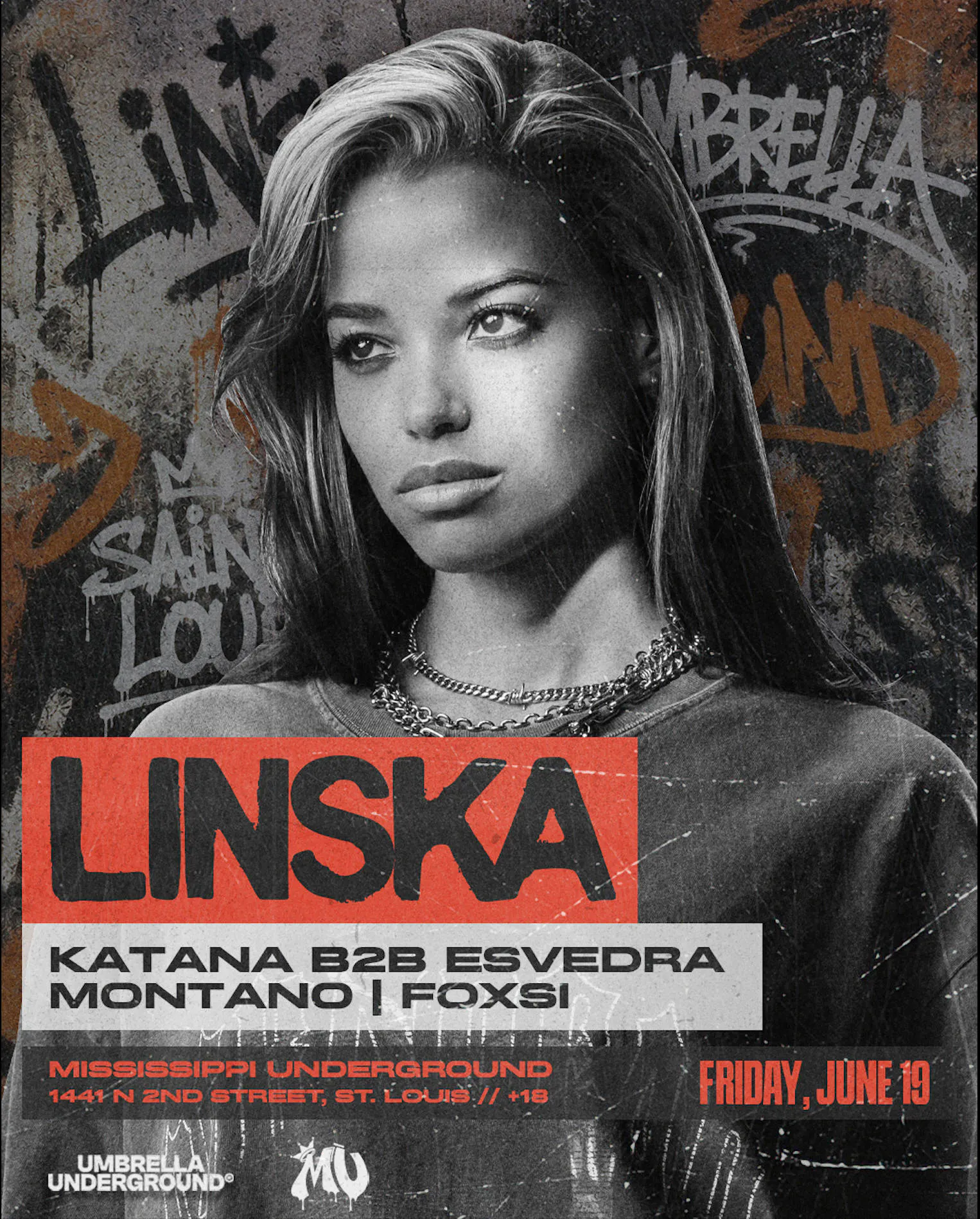 Linska @Mississippi Underground event banner