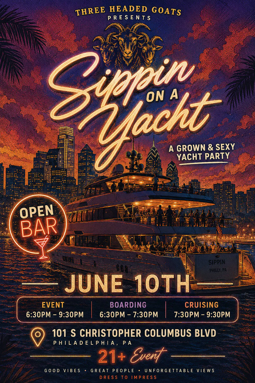 Yacht SIPS - June 10th, 2026 event banner