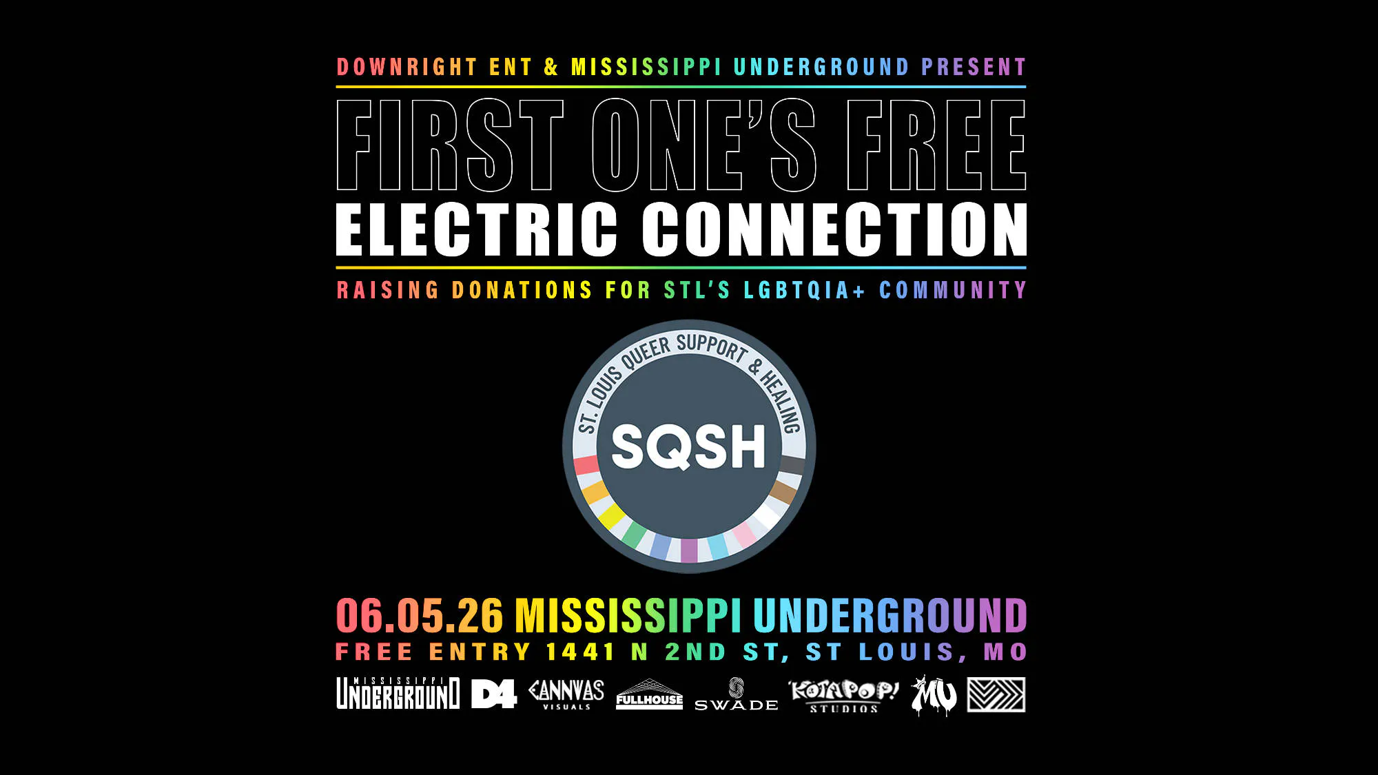 FIRST ONE'S FREE: ELECTRIC CONNECTION event banner