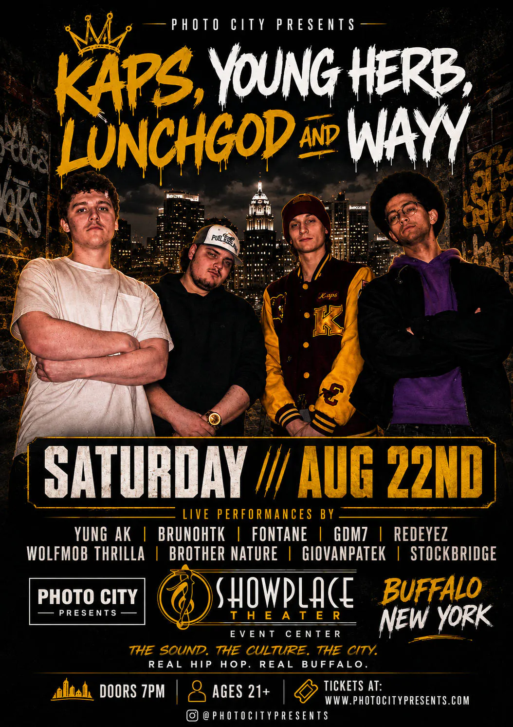 Kaps, Young Herb, Lunch God and Wavy event banner