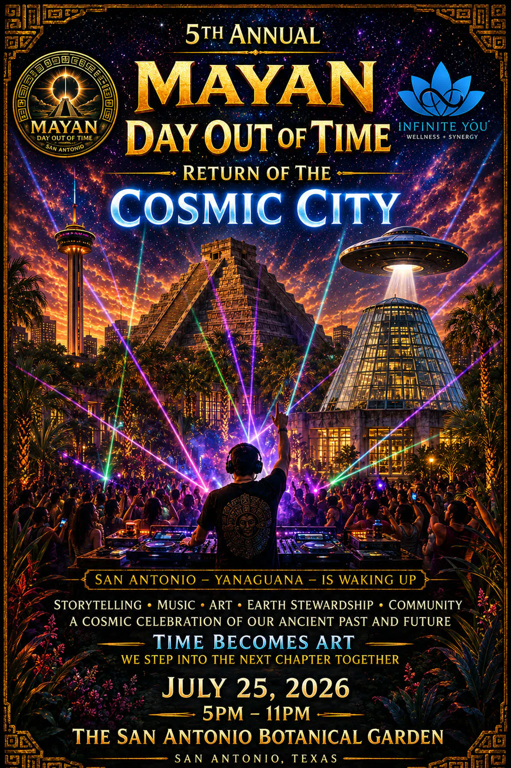 Mayan Day Out of Time - Return of The Cosmic City event banner