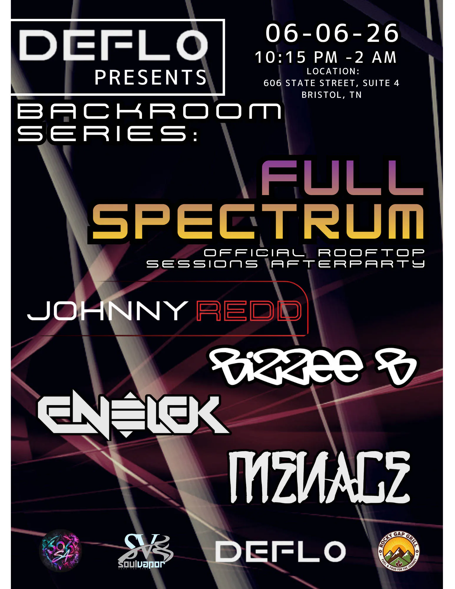 Backroom Sessions: Full Spectrum event banner