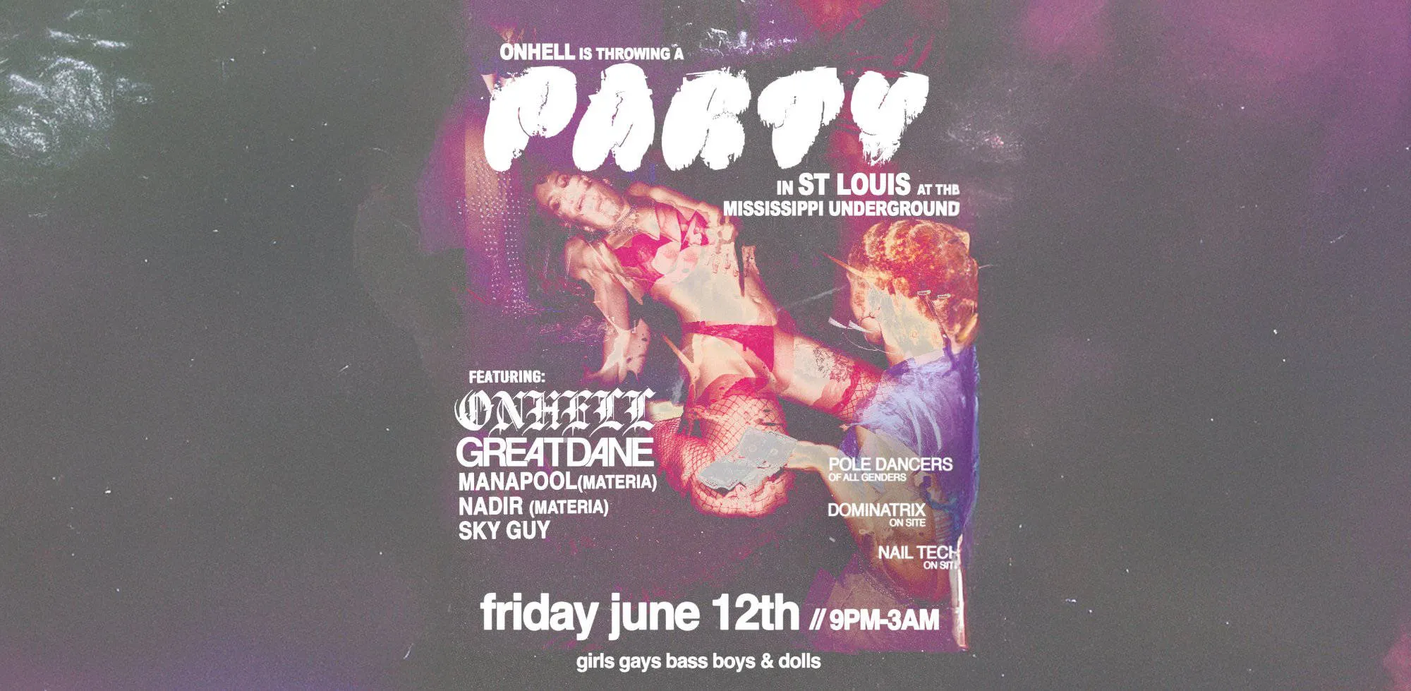 ONHELL IS THROWING AN UNDERGROUND PARTY IN STL event banner