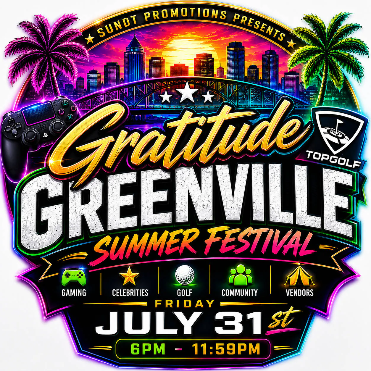 Gratitude Greenville - Summer Festival event banner