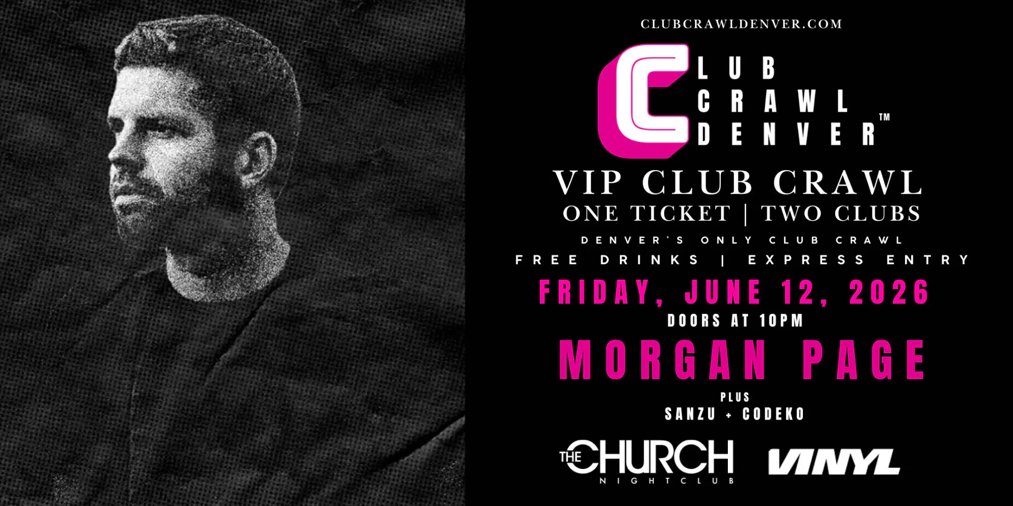 Fri, June 12th: Morgan Page, Sanzu, and Codeko event banner