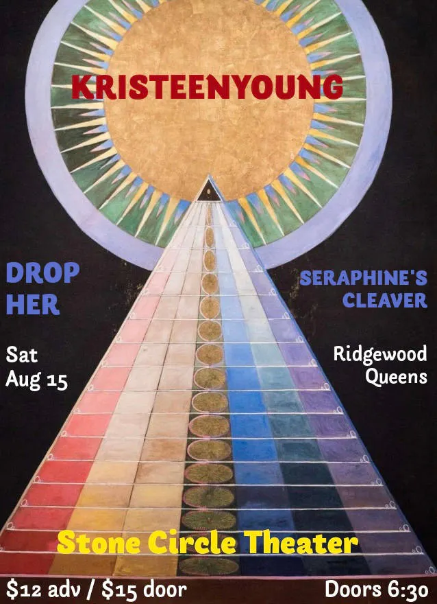 KRISTEEN YOUNG, DROP HER and SERAPHINE'S CLEAVER event banner