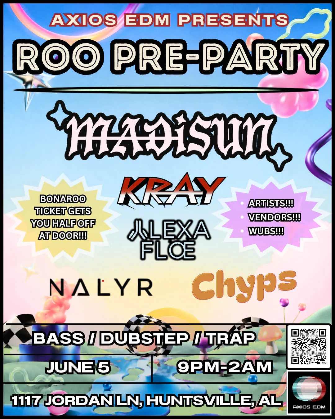 AXIOS EDM PRESENTS: ROO PREPARTY event banner