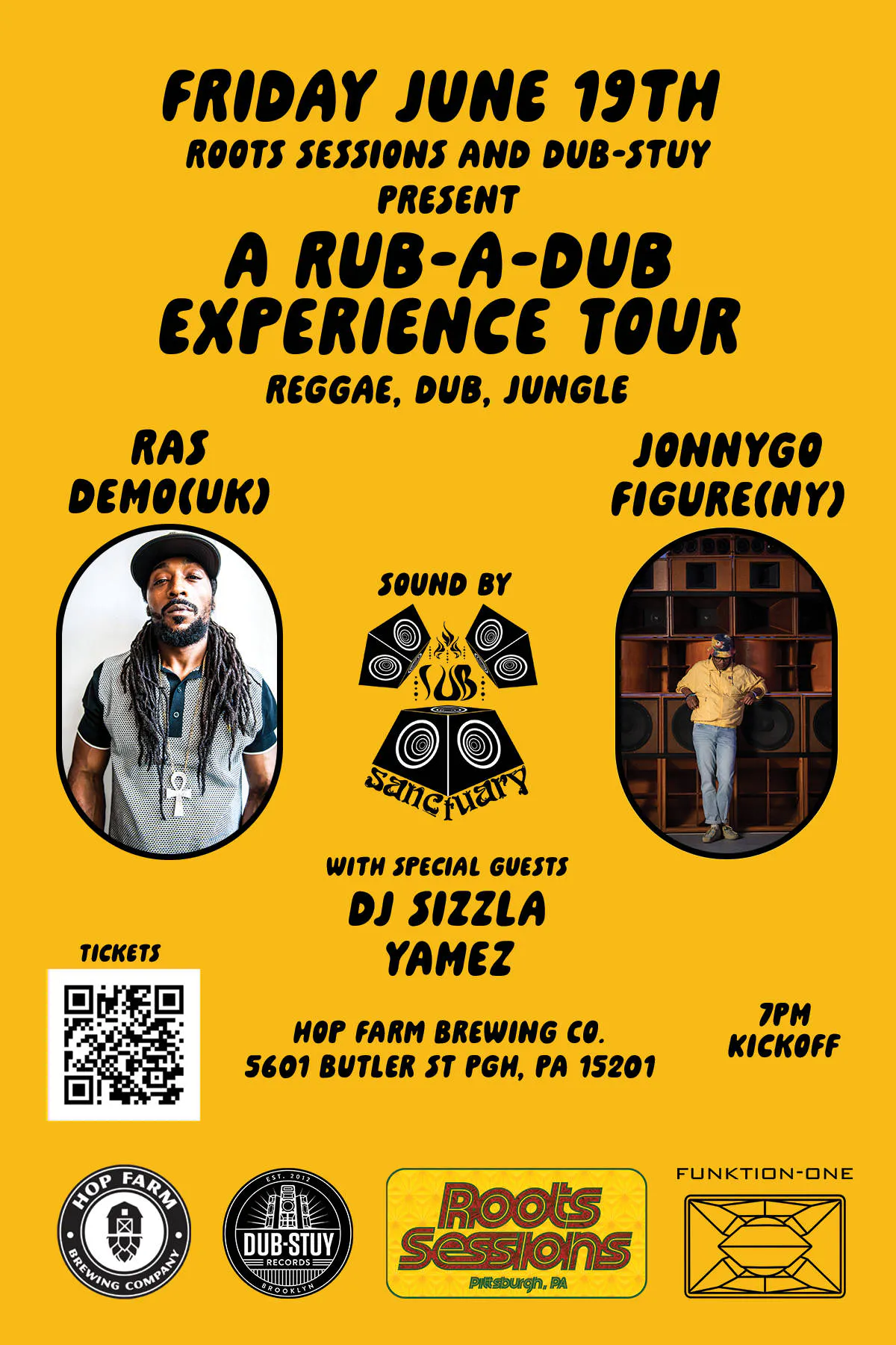Roots Sessions & Dub-Stuy Present "A Rub-a-Dub Experience Tour" feat. Ras Demo(UK) & JonnyGo Figure event banner