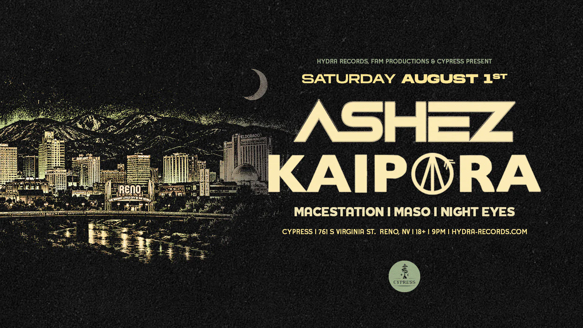 Ashez & Kaipora event banner