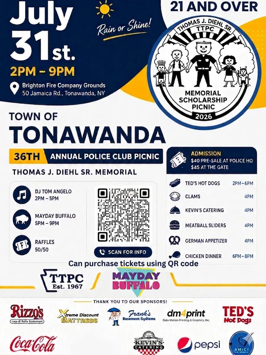 Town of Tonawanda Police Club Picnic event banner