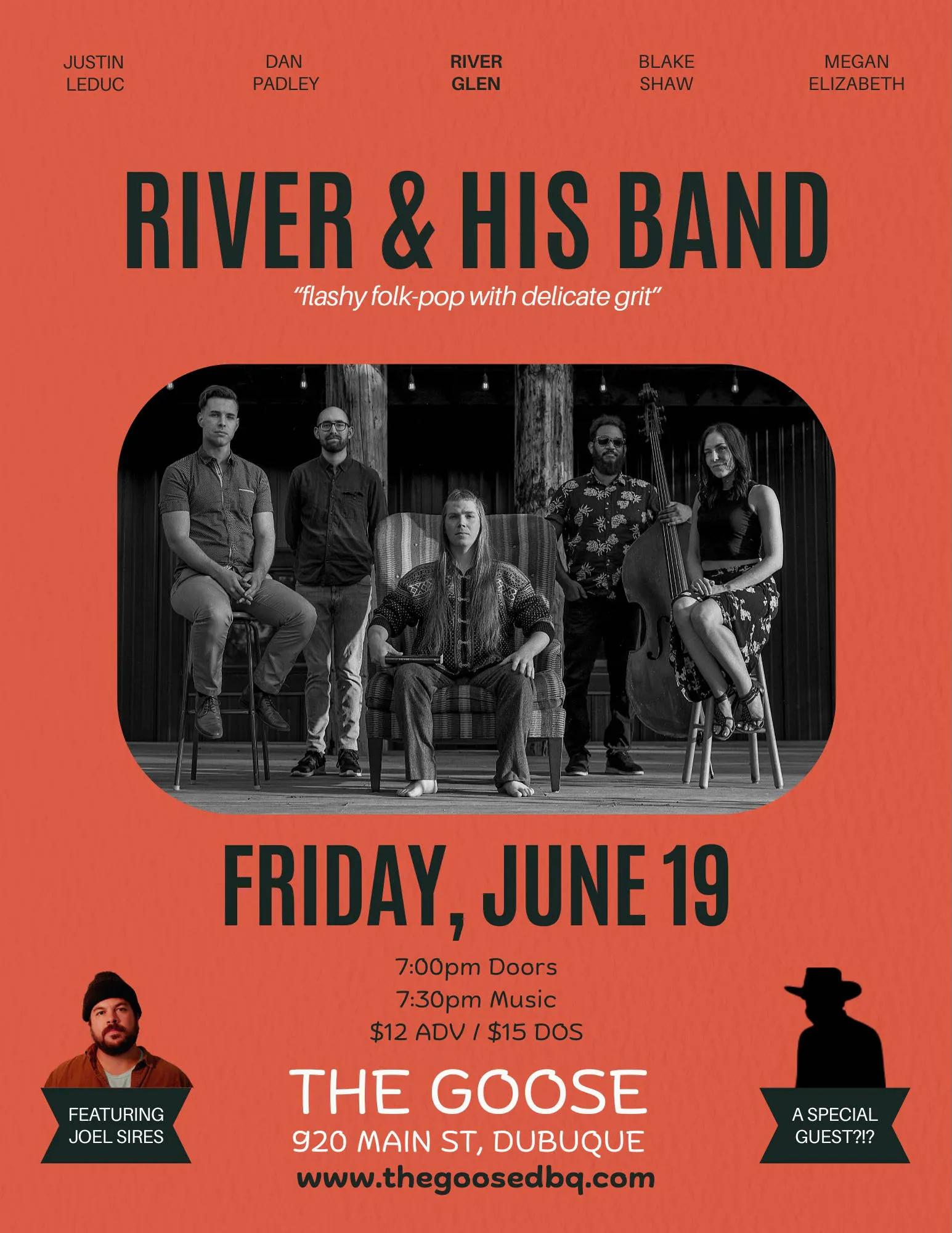 RIVER & HIS BAND at The Goose event banner