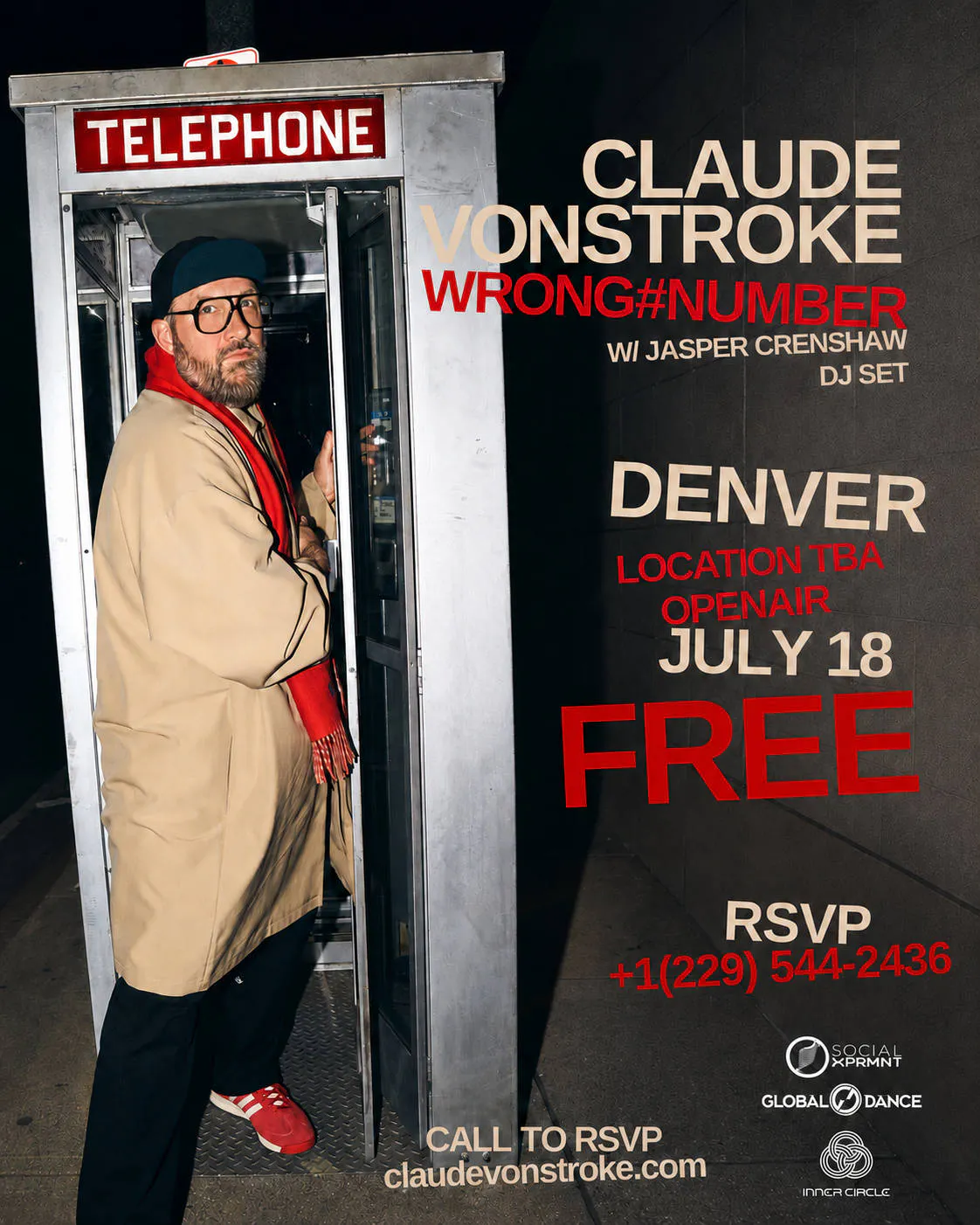 Claude VonStroke - Wrong#Number Tour - Denver Free Show event banner