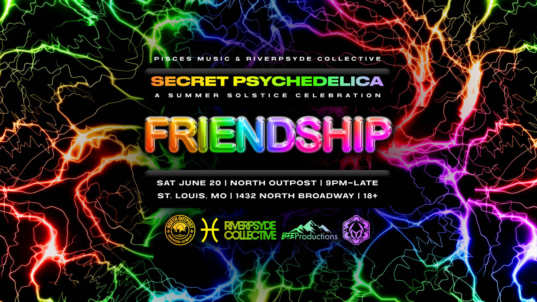 SECRET PSYCHEDELICA: FRIENDSHIP event banner