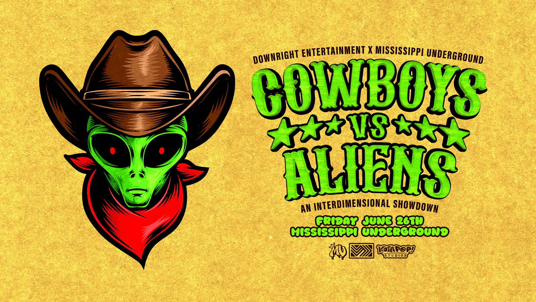 COWBOYS vs ALIENS event banner