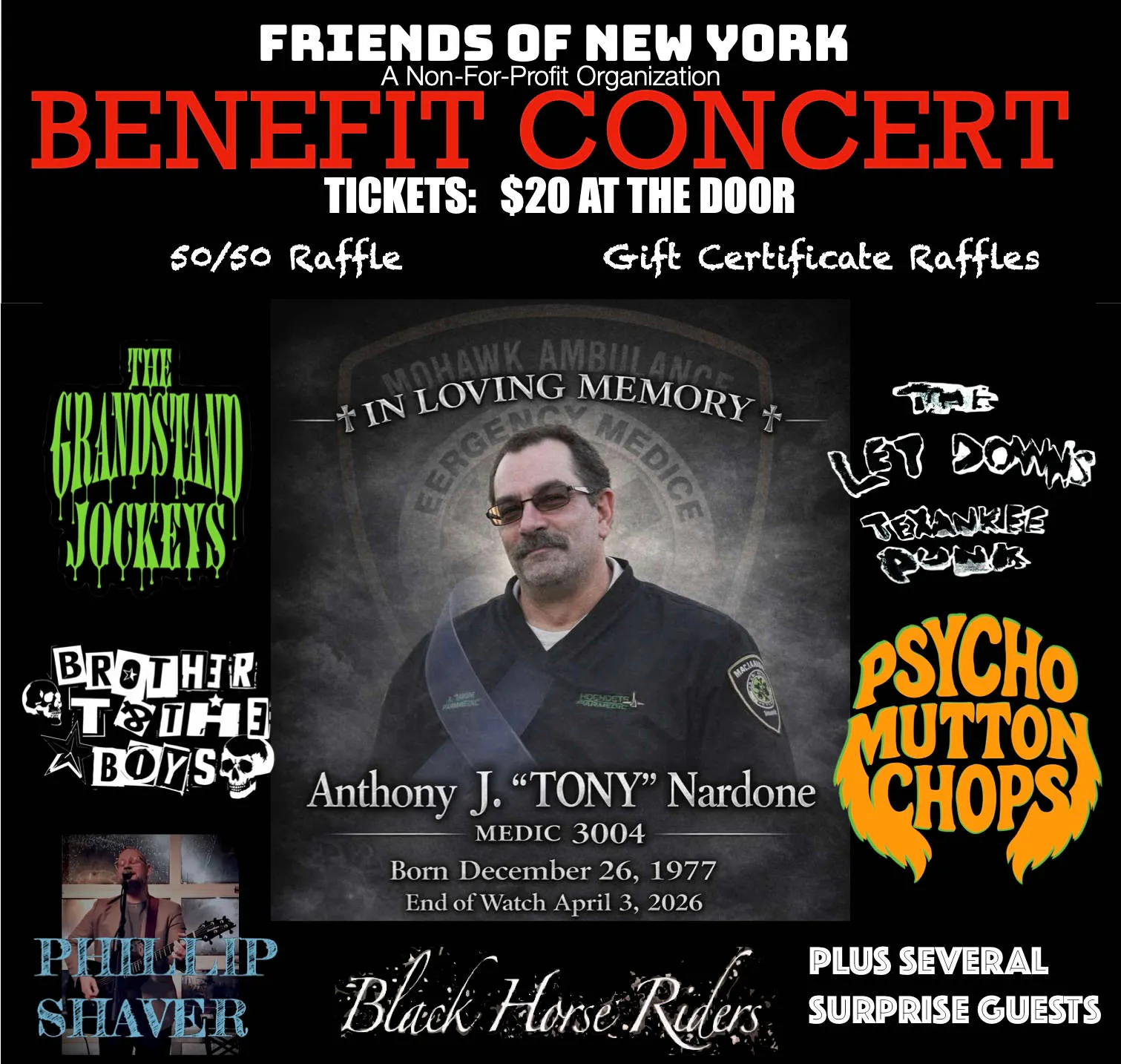Friends of New York - Benefit Show event banner