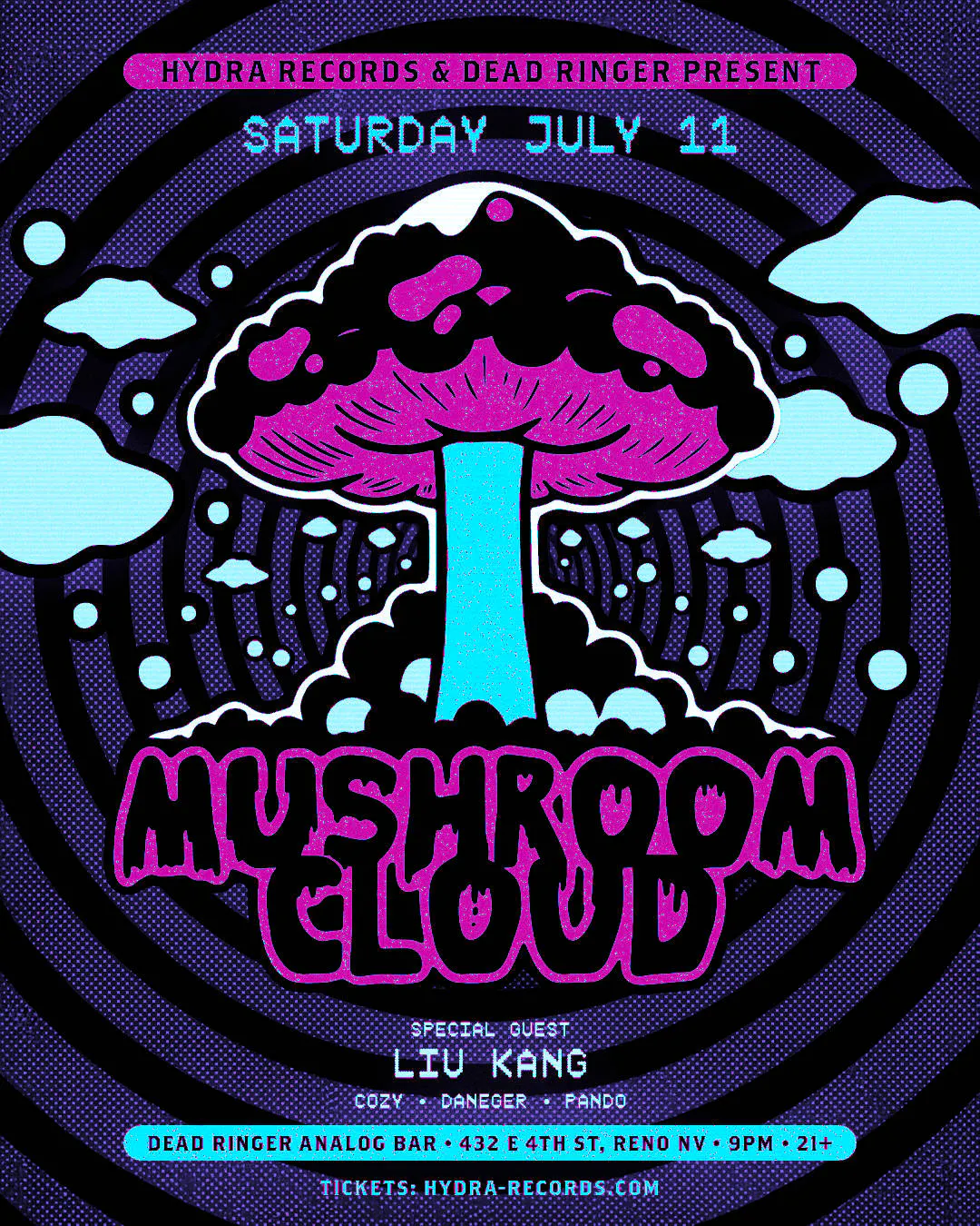 Mushroom Cloud & Liu Kang event banner