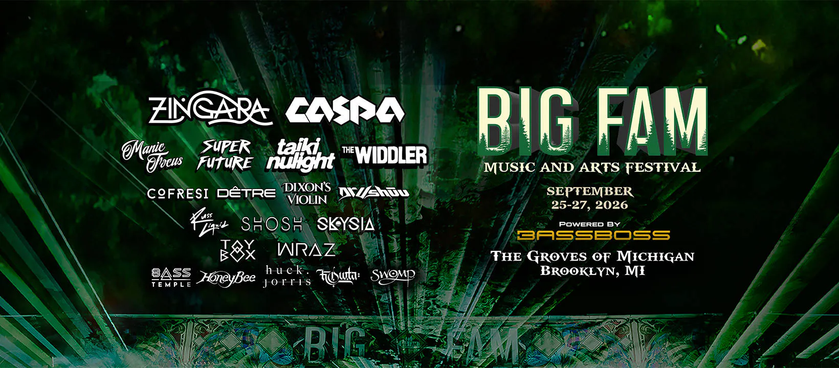 Big Fam Music & Arts Festival 2026 event banner